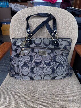 Coach Poppy Glam Signature Tote (Style No. 17890)